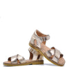 Petit Nord Champagne Scallop Criss Cross Sandal-Tassel Children Shoes