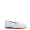 Hoo White Textured Leather Penny Slip-On-Tassel Children Shoes