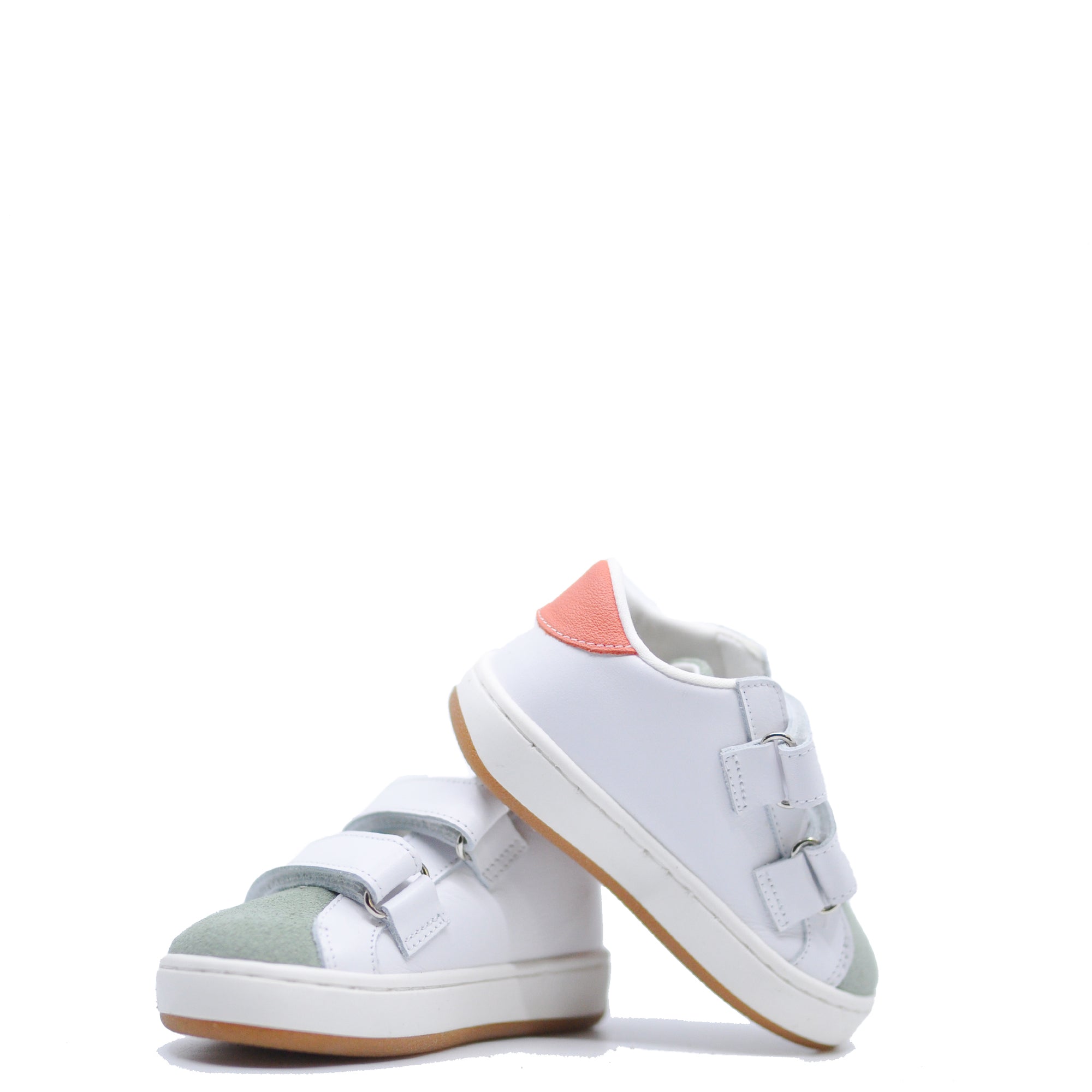 Babywalker White and Mint Sneaker-Tassel Children Shoes