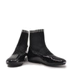 Papanatas Black Patent Sock Bootie-Tassel Children Shoes