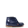 Emel Navy Patent Leather Bootie-Tassel Children Shoes