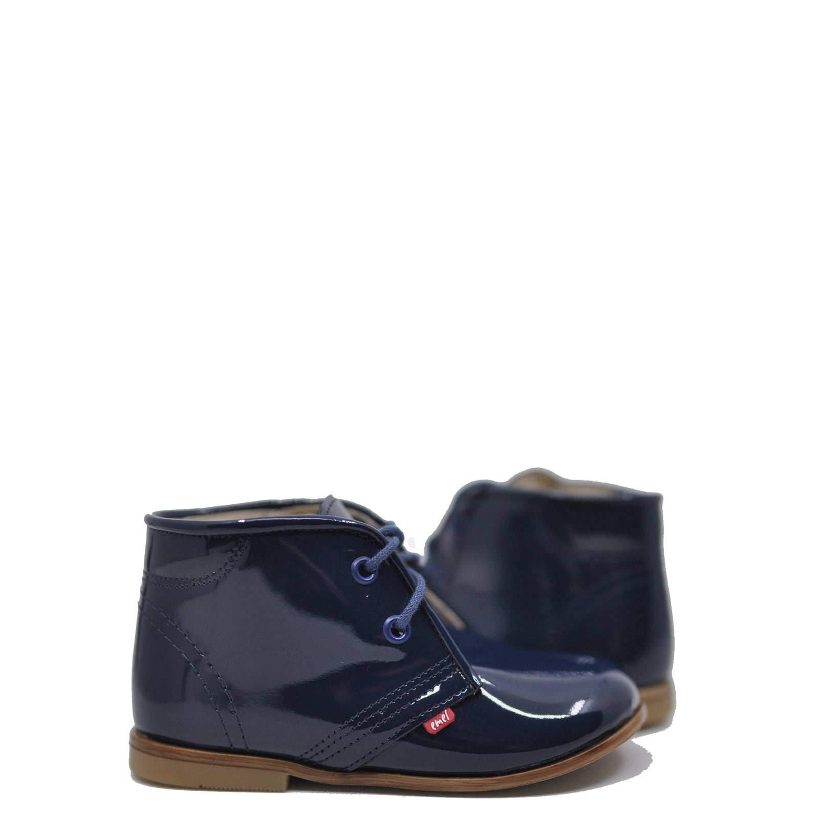 Emel Navy Patent Leather Bootie-Tassel Children Shoes