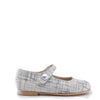 Hoo Silver Linen Mary Jane-Tassel Children Shoes