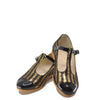 Sonatina Black and Gold T-Strap Mary Jane-Tassel Children Shoes