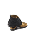 Blublonc Black Quilted and Gold Bootie-Tassel Children Shoes