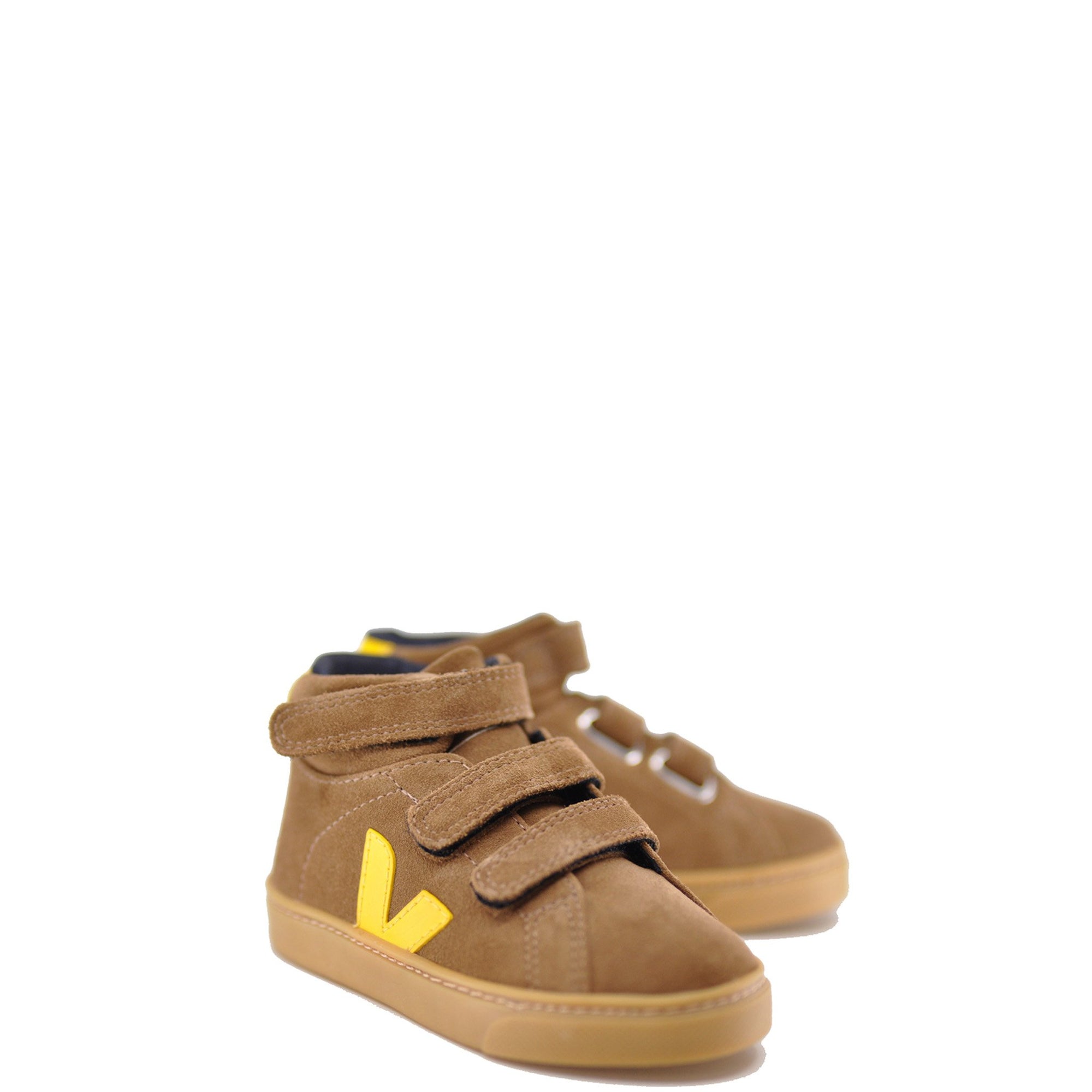 Veja Brown Suede Hightop Velcro Sneaker-Tassel Children Shoes