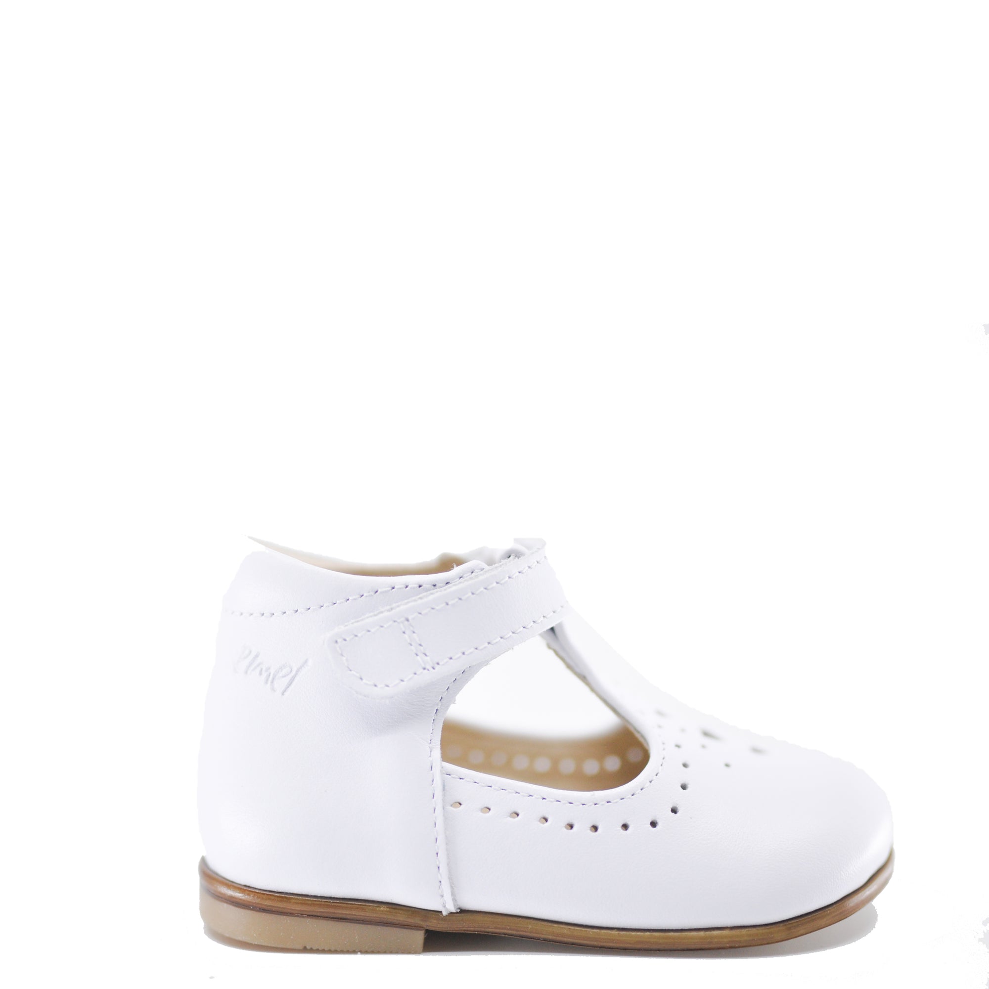 Emel White T-Strap Baby Shoe-Tassel Children Shoes