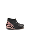 Emel Black and Pink Elastic Baby Bootie-Tassel Children Shoes