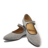LMDI Gray Wool Pointed Mary Jane-Tassel Children Shoes