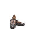 Beberlis Dark Grey Patent T-Strap Mary Jane-Tassel Children Shoes