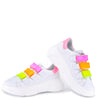 MAA Multi Neon Velcro Sneaker-Tassel Children Shoes