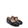 Beberlis Black Plaid Mary Jane-Tassel Children Shoes