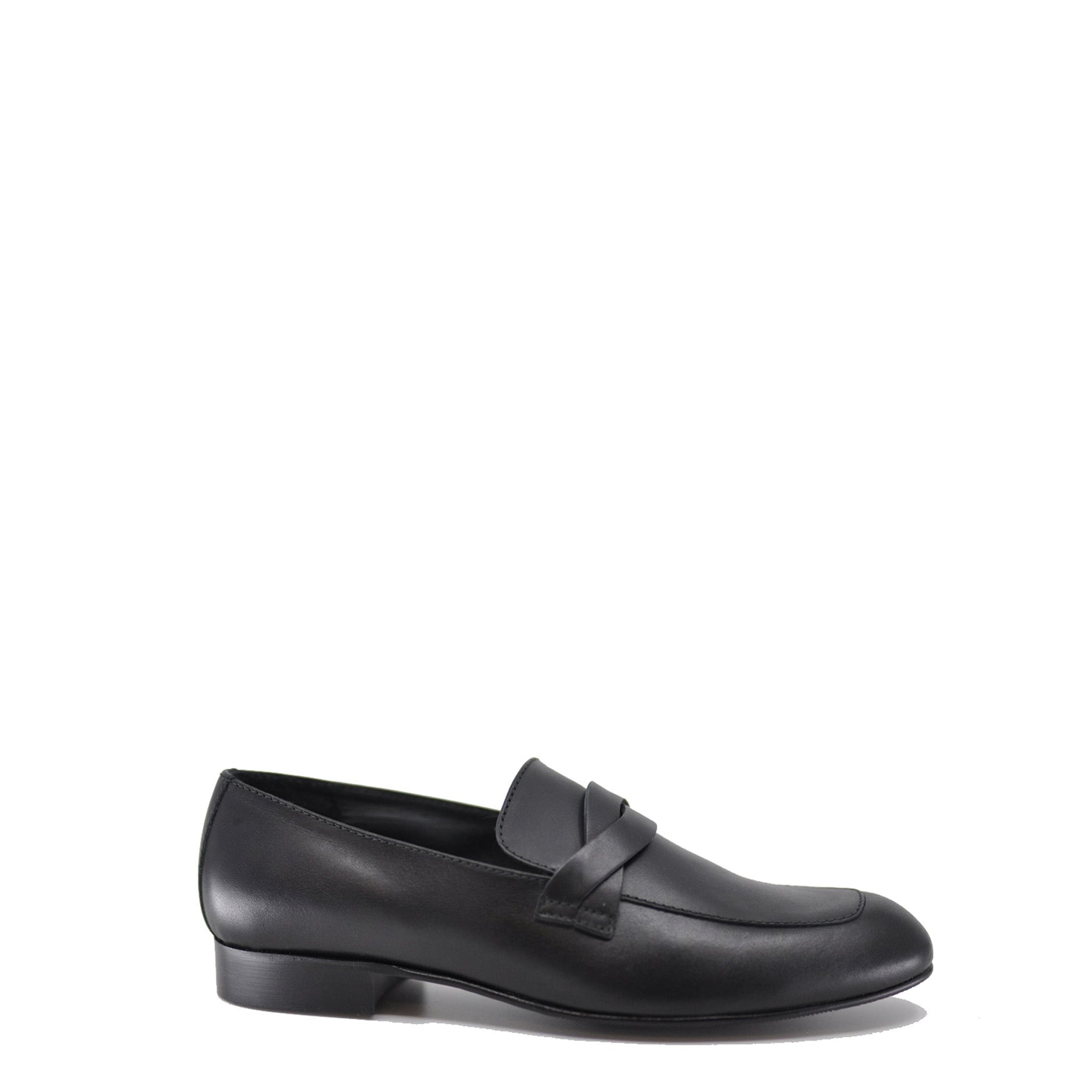 Beberlis Black Leather Twist Dress Shoe-Tassel Children Shoes