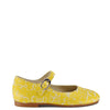 Blublonc Yellow Speckled Mary Jane-Tassel Children Shoes