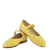 Blublonc Yellow Speckled Mary Jane-Tassel Children Shoes