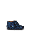 Atlanta Mocassin Blue Leopard Velcro Baby Bootie-Tassel Children Shoes