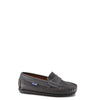 Atlanta Mocassin Gray Weave Leather Penny Loafer-Tassel Children Shoes
