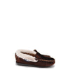 Atlanta Mocassin Chocolate Velvet and Fur Loafer-Tassel Children Shoes