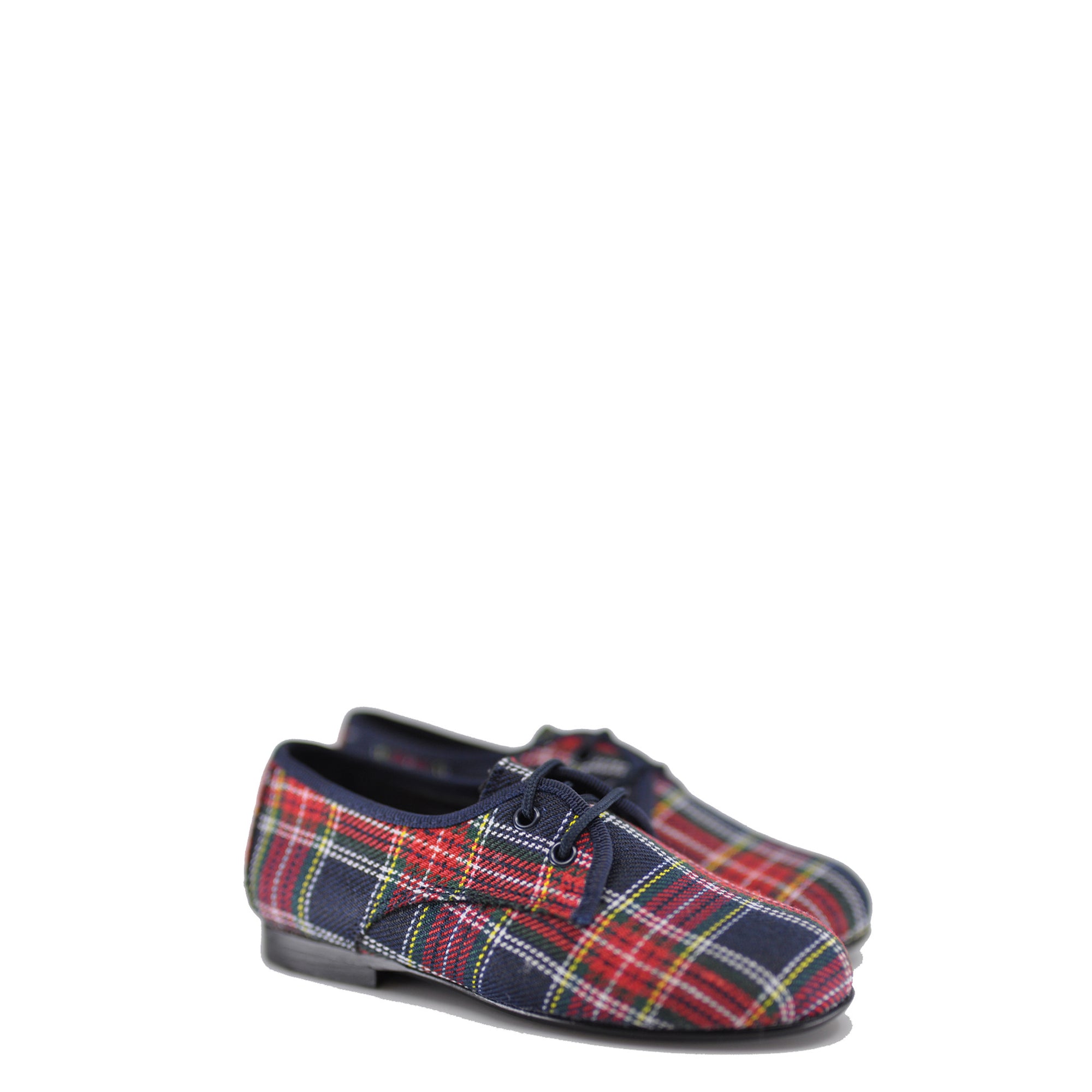 LMDI Scotland Plaid Lace-Up Shoe-Tassel Children Shoes