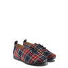 Manuela Scotland Plaid Navy Derby-Tassel Children Shoes