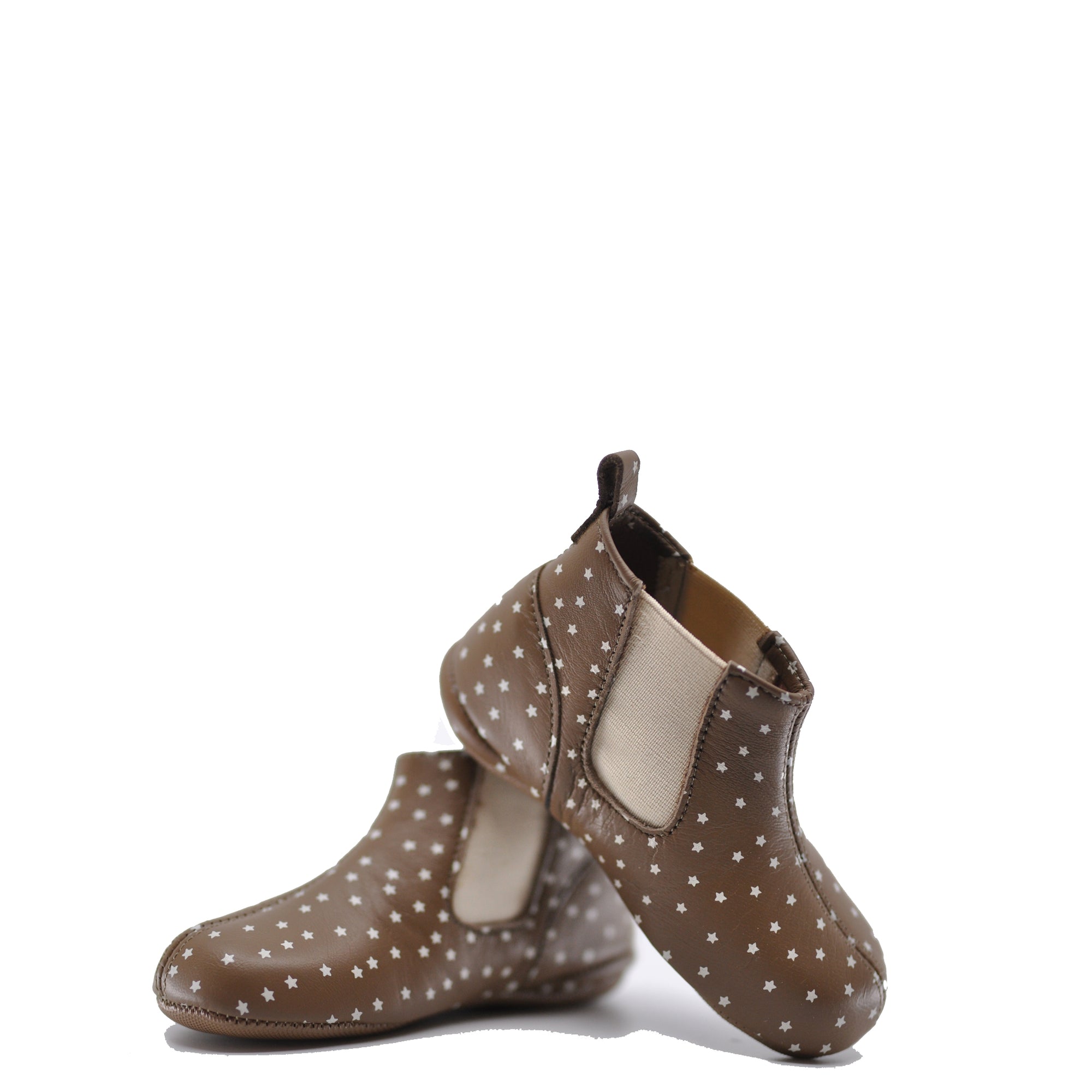 Pepe Brown Star Elastic Baby Bootie-Tassel Children Shoes
