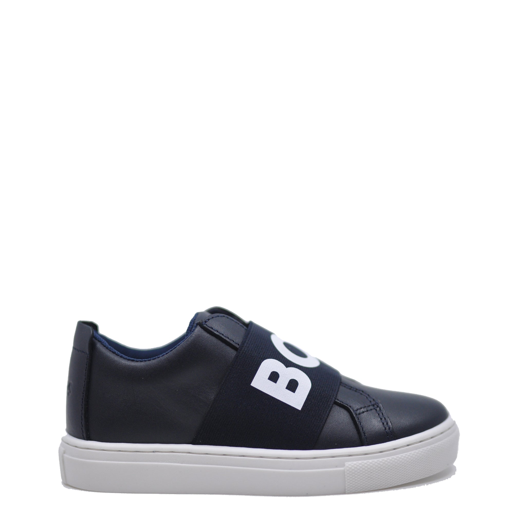 Hugo Boss Navy Elastic Logo Sneaker-Tassel Children Shoes