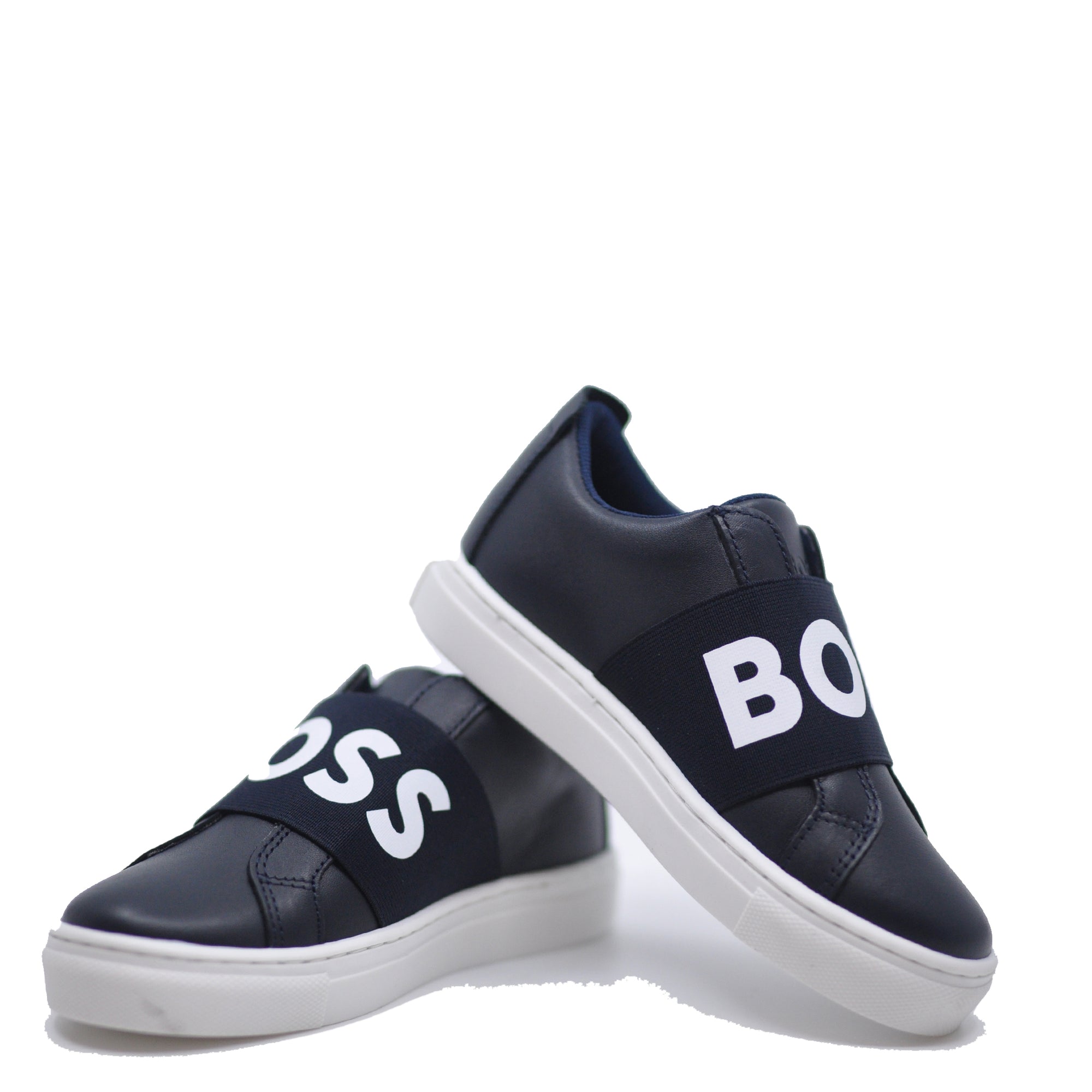Hugo Boss Navy Elastic Logo Sneaker-Tassel Children Shoes