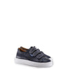 Atlanta Mocassin Navy Leather and Jean Velcro Sneaker-Tassel Children Shoes