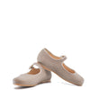 Manuela Taupe Herringbone Mary Jane-Tassel Children Shoes
