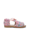 Manuela Pink Tweed Sandal-Tassel Children Shoes