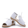 Manuela White Weave Sandal-Tassel Children Shoes