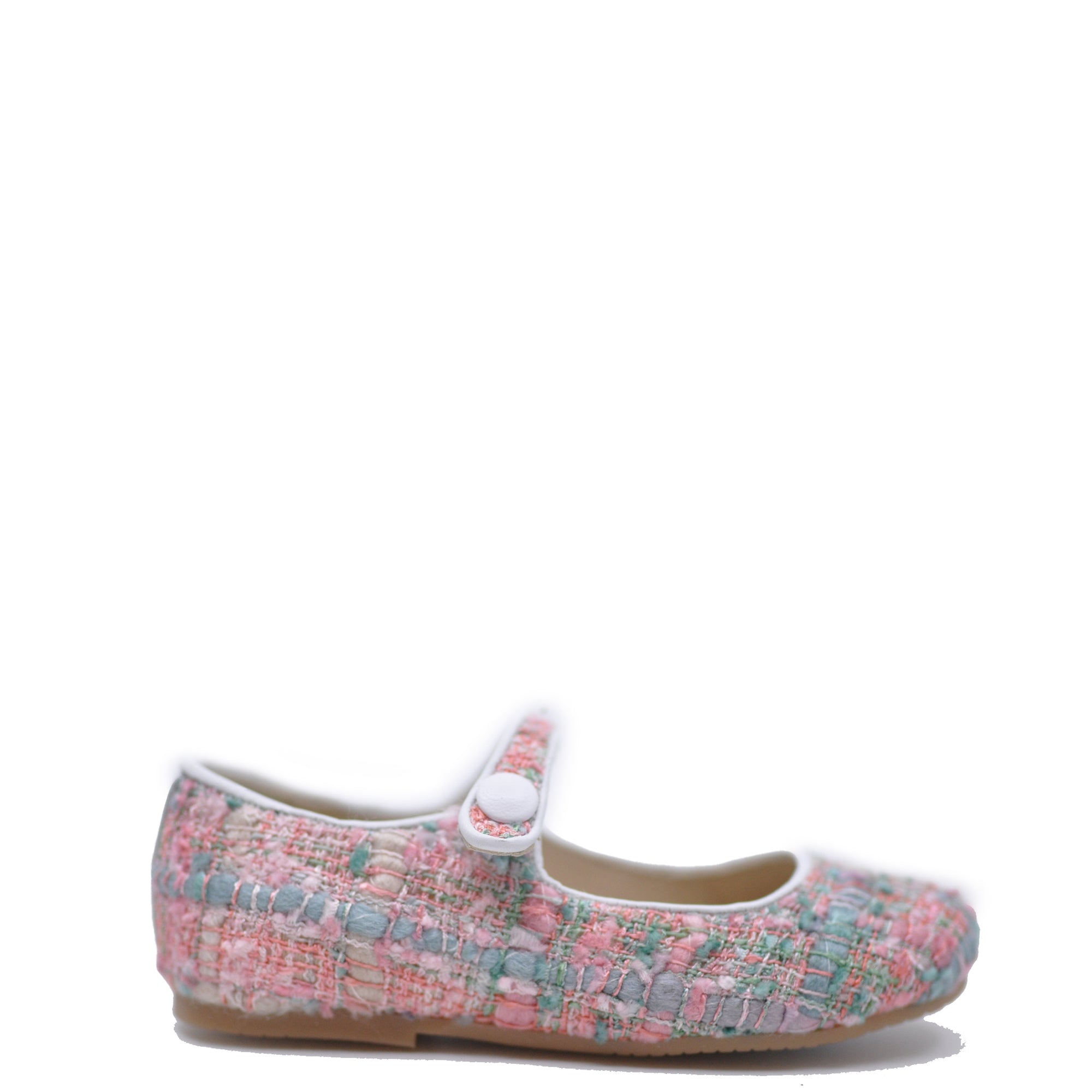 Manuela Pink Tweed Mary Jane-Tassel Children Shoes