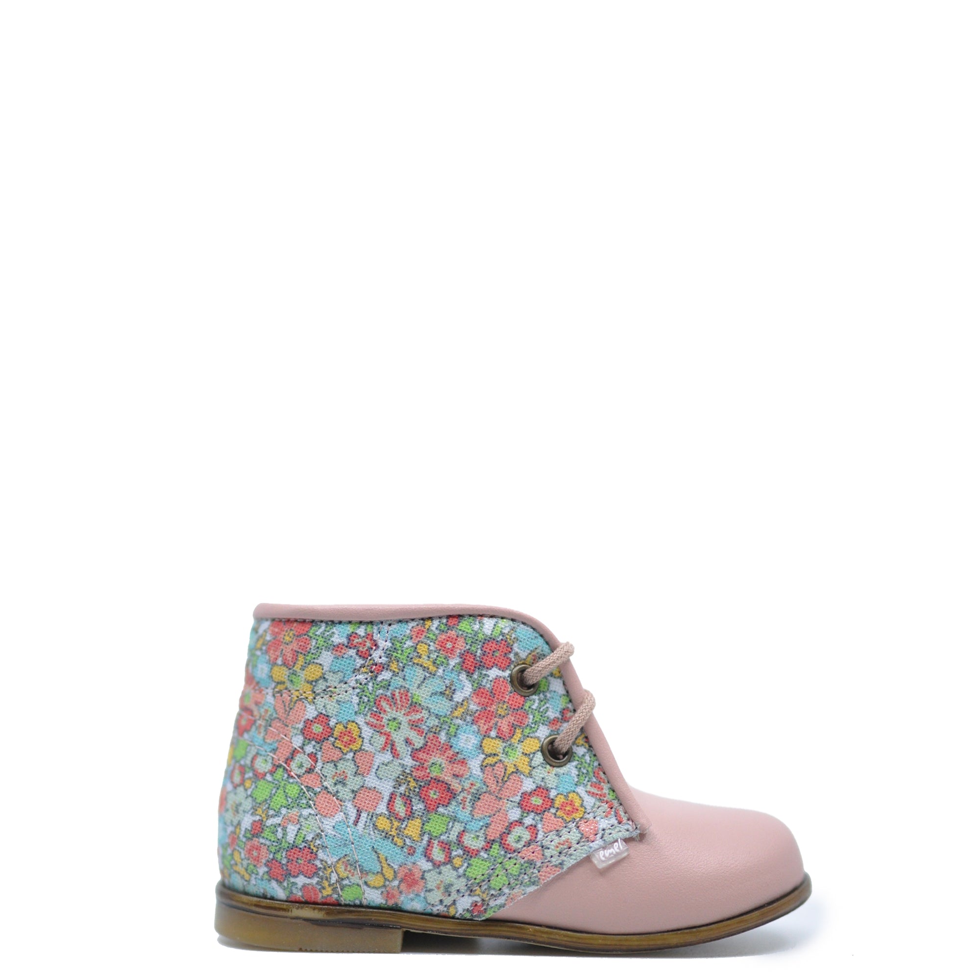 Emel Pink Floral Baby Bootie-Tassel Children Shoes