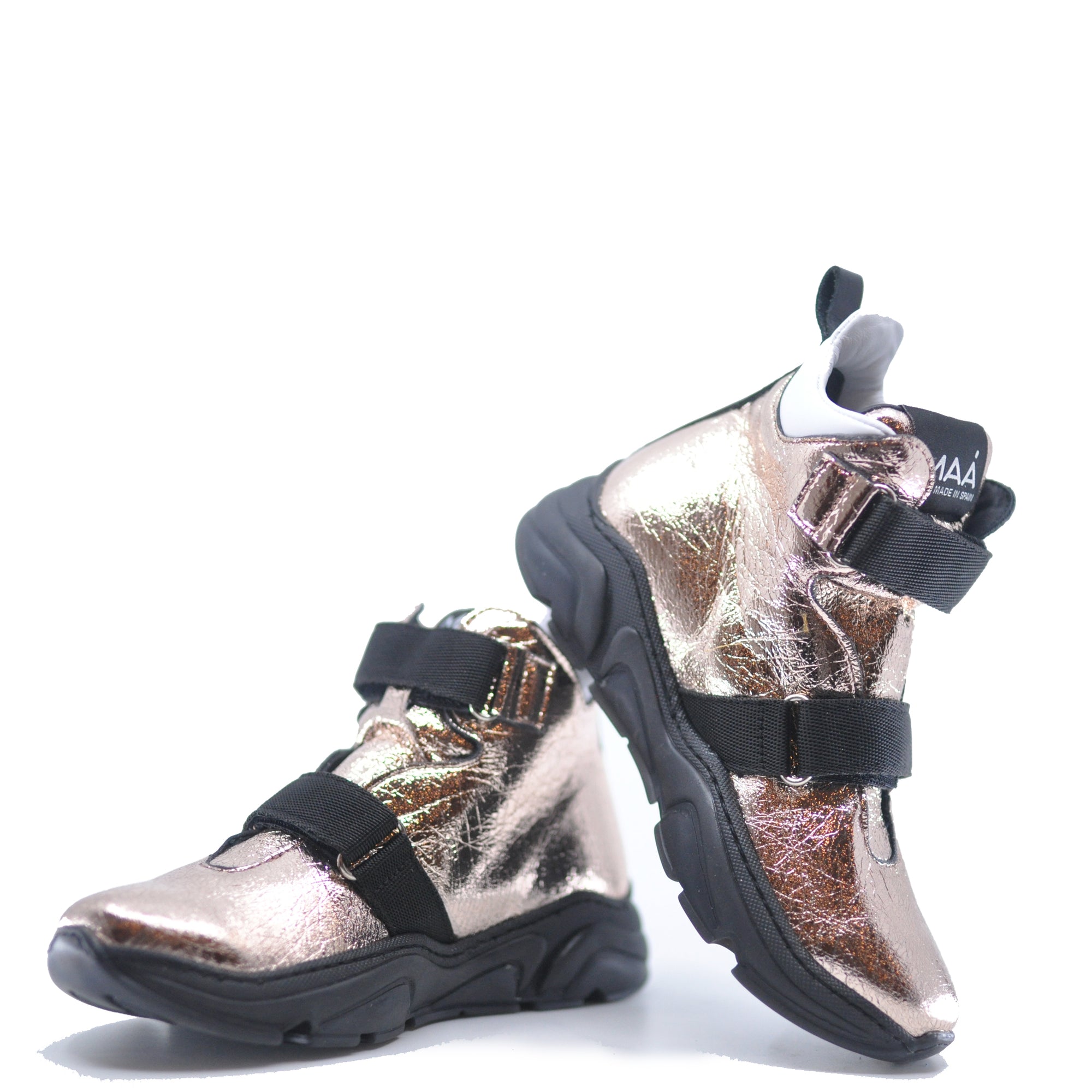 MAA Rose Gold Velcro Sneaker Bootie-Tassel Children Shoes