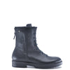 Manuela Black Leather Back Zipper Boot-Tassel Children Shoes