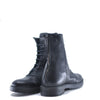 Manuela Black Leather Back Zipper Boot-Tassel Children Shoes