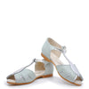 Sonatina Jade and Silver Butterfly T-Strap-Tassel Children Shoes