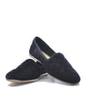 LMDI Black Corduroy Quilted Slipper Shoe-Tassel Children Shoes