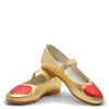 Sonatina Gold Leather Heart Slip On-Tassel Children Shoes