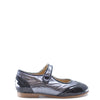 LMDI Black and Gray Nylon Wingtip Mary Jane-Tassel Children Shoes