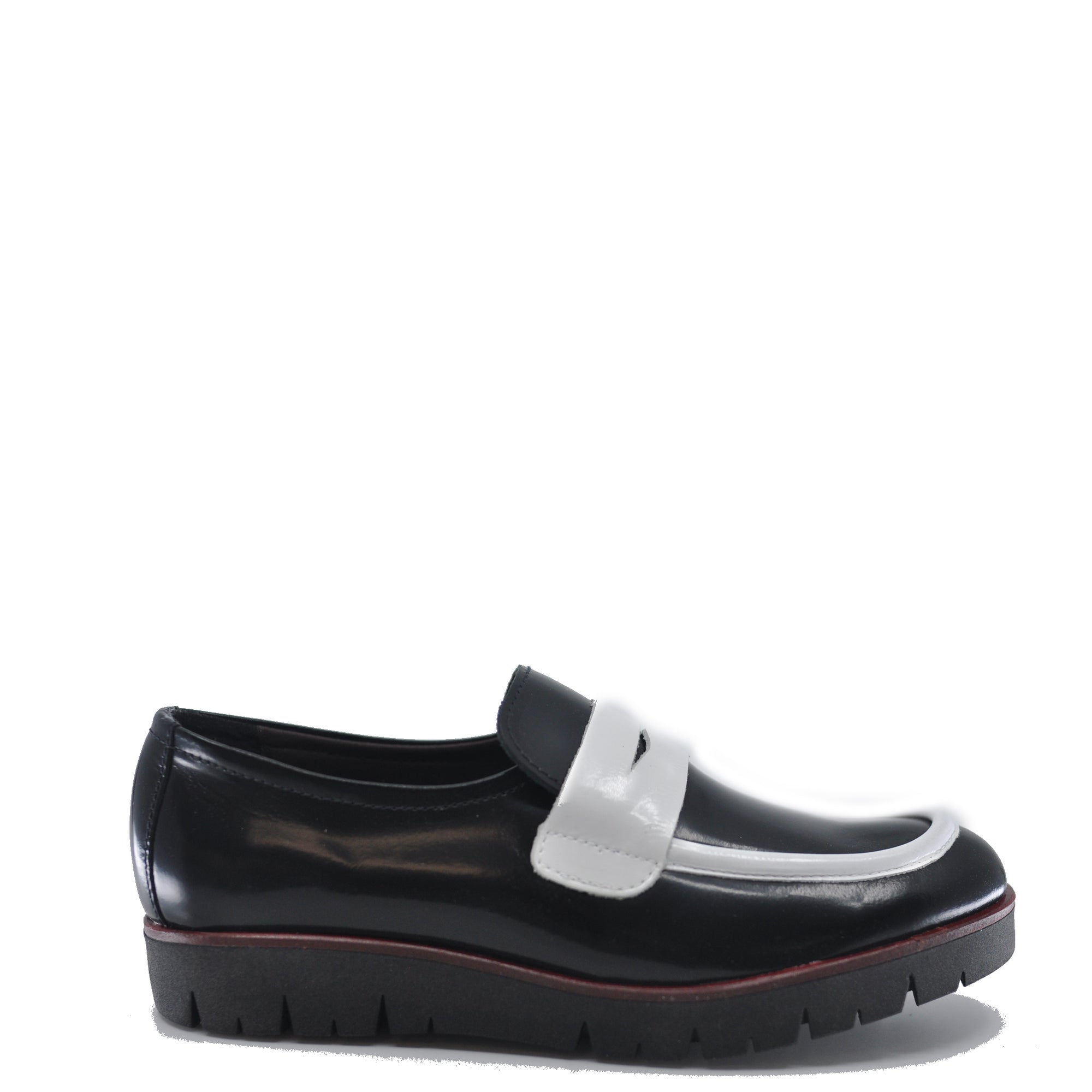 LMDI Black and White Slip-On Loafer-Tassel Children Shoes