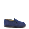 Blublonc Navy Nubock Perforated Smoking Loafer-Tassel Children Shoes