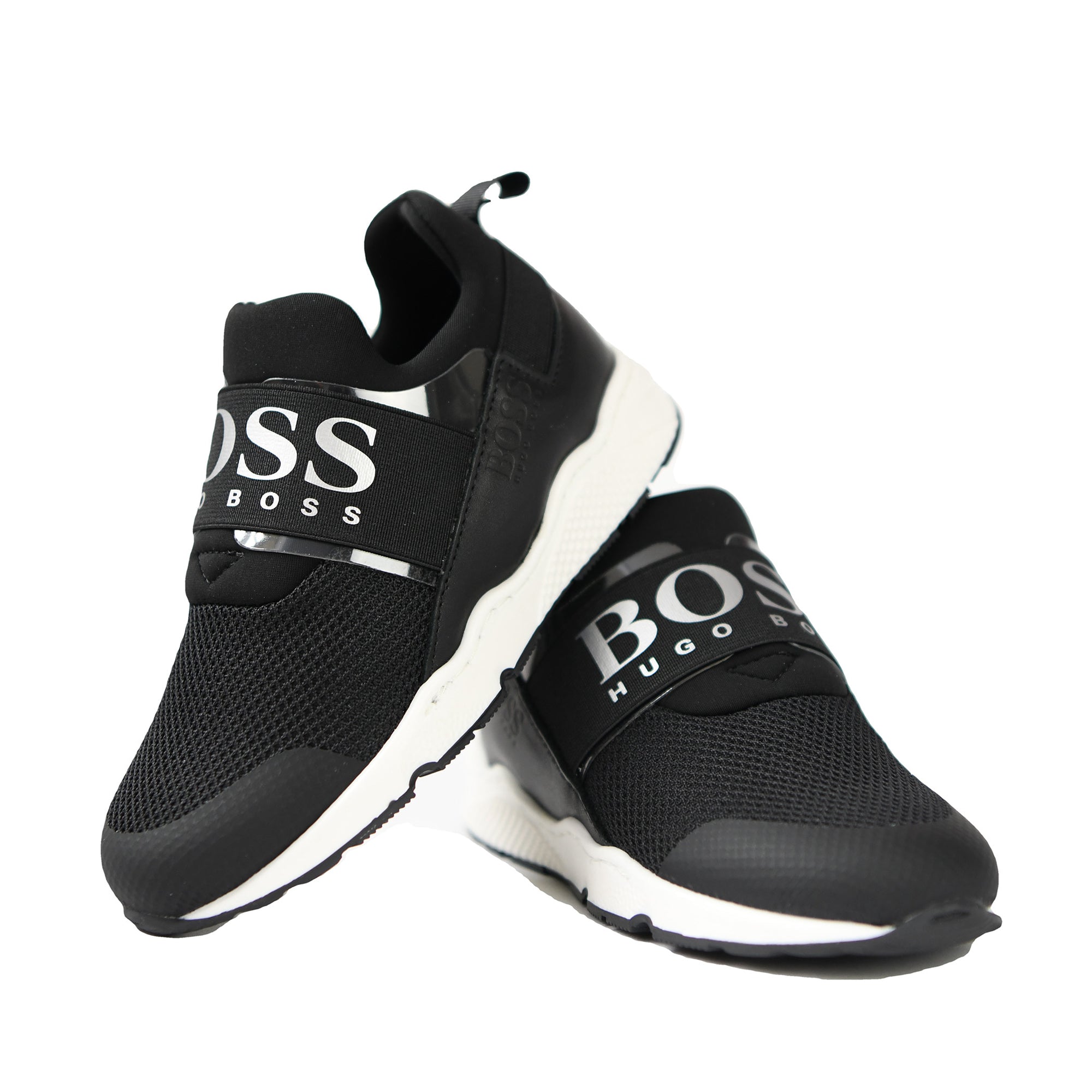 Hugo Boss Black Mesh Sneaker-Tassel Children Shoes