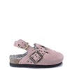 Tocoto Vintage Pink Nubok Fur Clog-Tassel Children Shoes