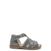 Manuela Gray Patent Perforated Sandal-Tassel Children Shoes