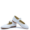 Blublonc White Ostrich Mary Jane-Tassel Children Shoes