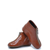 Pepe Cognac Patent Zipper Bootie-Tassel Children Shoes