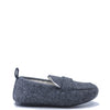 Manuela Dark Gray Wool Slipper Loafer-Tassel Children Shoes