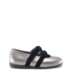Pepe Gold and Black Bow Mary Jane-Tassel Children Shoes