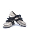 Pepe Gold and Black Bow Mary Jane-Tassel Children Shoes